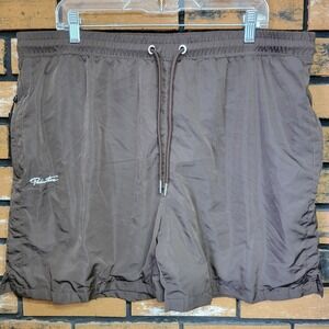 Primitive Men's 3XL 40" Chocolate Brown Beach Shorts Lined Swim Trunks Board Gym